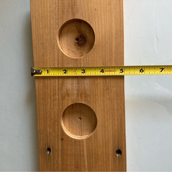 Handmade Wood Whiskey Flight Board For Glencairn Glasses (Glasses Not Included) - Picture 3 of 5